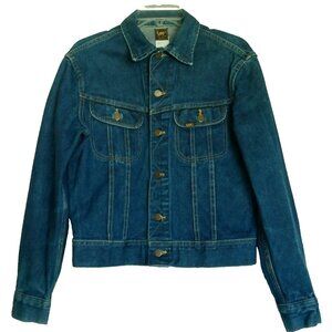 Vintage 1970's Men's LEE Denim Trucker Jean Jacket PATD-153438 Sz 38R USA EUC